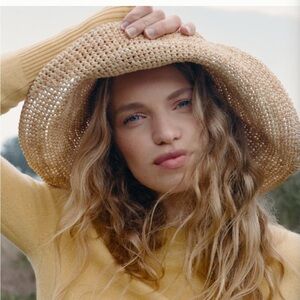 Jenni Kayne crochet raffia sun hat